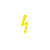 Badge icon "High Voltage (237)" provided by The Noun Project under The symbol is published under a Public Domain Mark