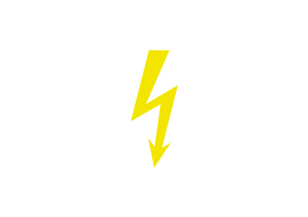 Badge icon "High Voltage (237)" provided by The Noun Project under The symbol is published under a Public Domain Mark