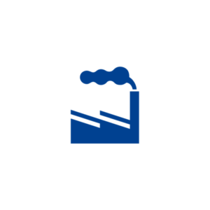 Badge icon "Factory (3840)" provided by The Noun Project under The symbol is published under a Public Domain Mark