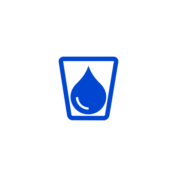 Badge icon "Water (3810)" provided by The Noun Project under The symbol is published under a Public Domain Mark