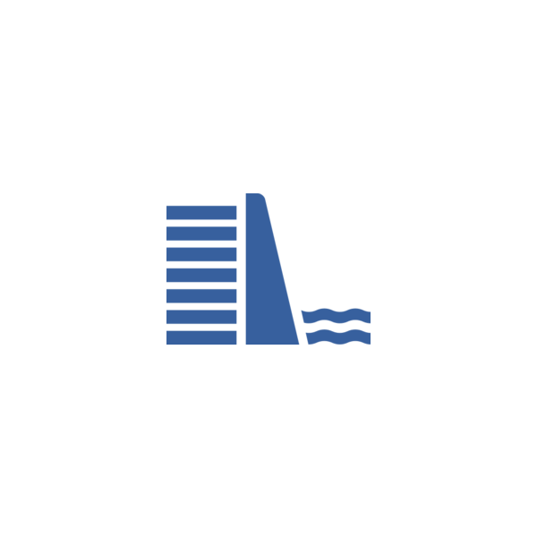 Badge icon "Dam (265)" provided by The Noun Project under The symbol is published under a Public Domain Mark